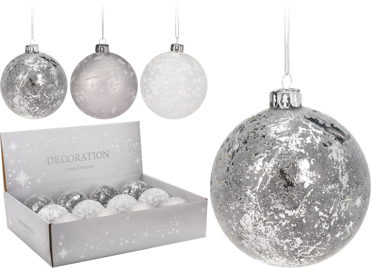 80mm spherical Christmas ornament with a vibrant red glossy finish.
