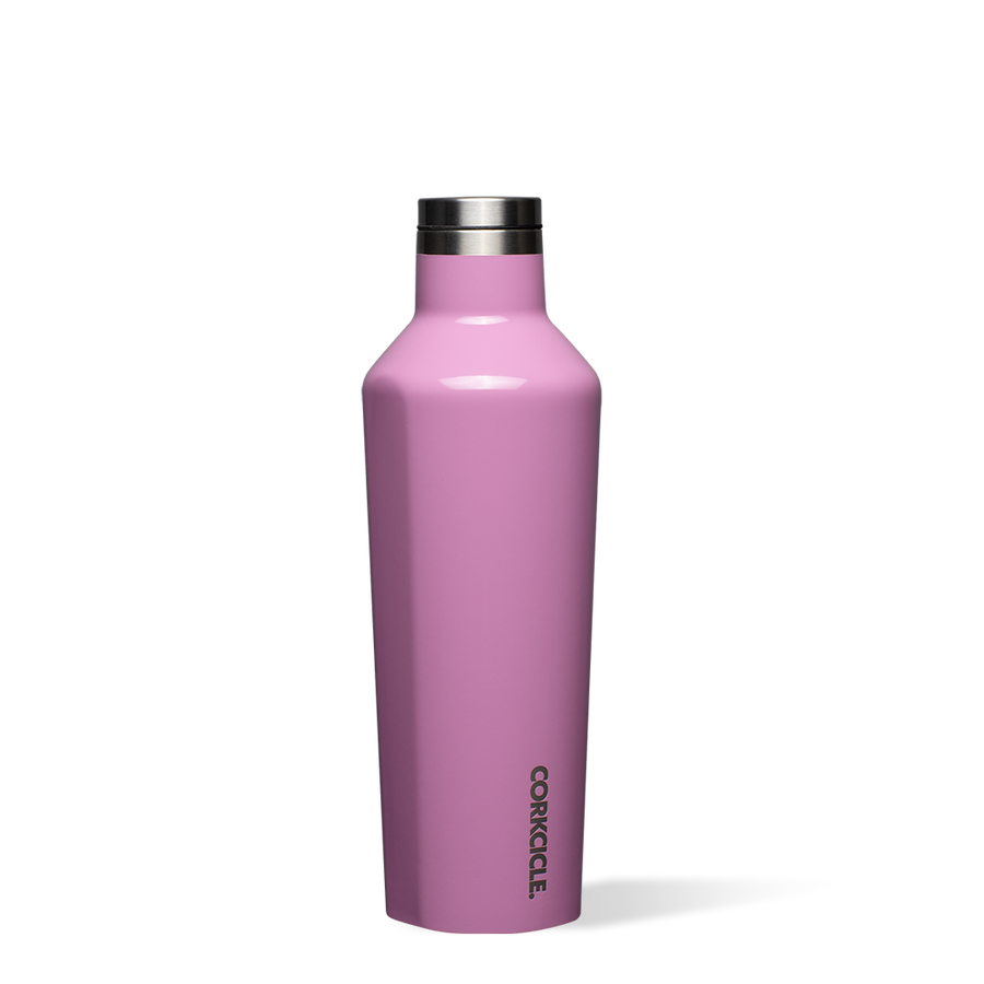 Triple-insulated Corkcicle Canteen water bottle in classic color with wide mouth and screw-on cap.