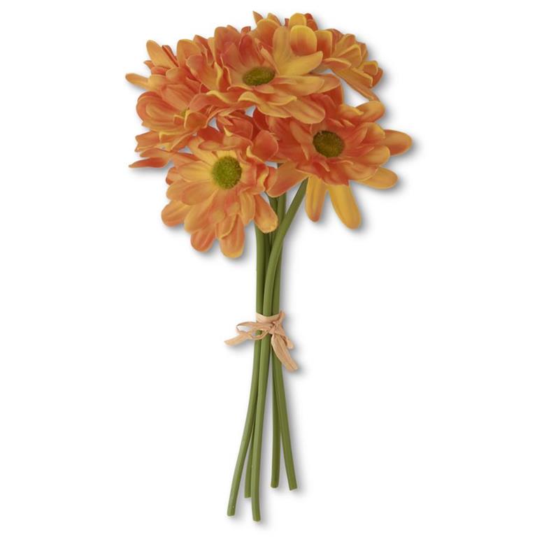 Ten-inch orange PU daisy bundle with a rounded rectangular silhouette.
