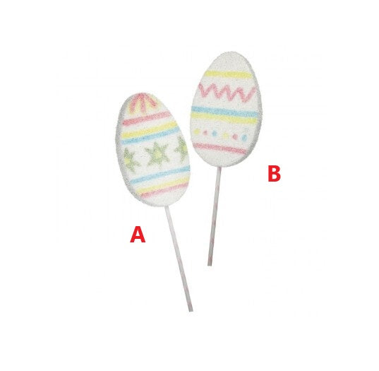 36-inch Styrofoam Easter egg with glitter finish in pastel color