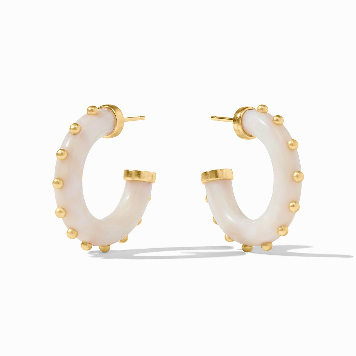 Colette Hoop earrings featuring a gold-plated acetate post with matching earring backs.