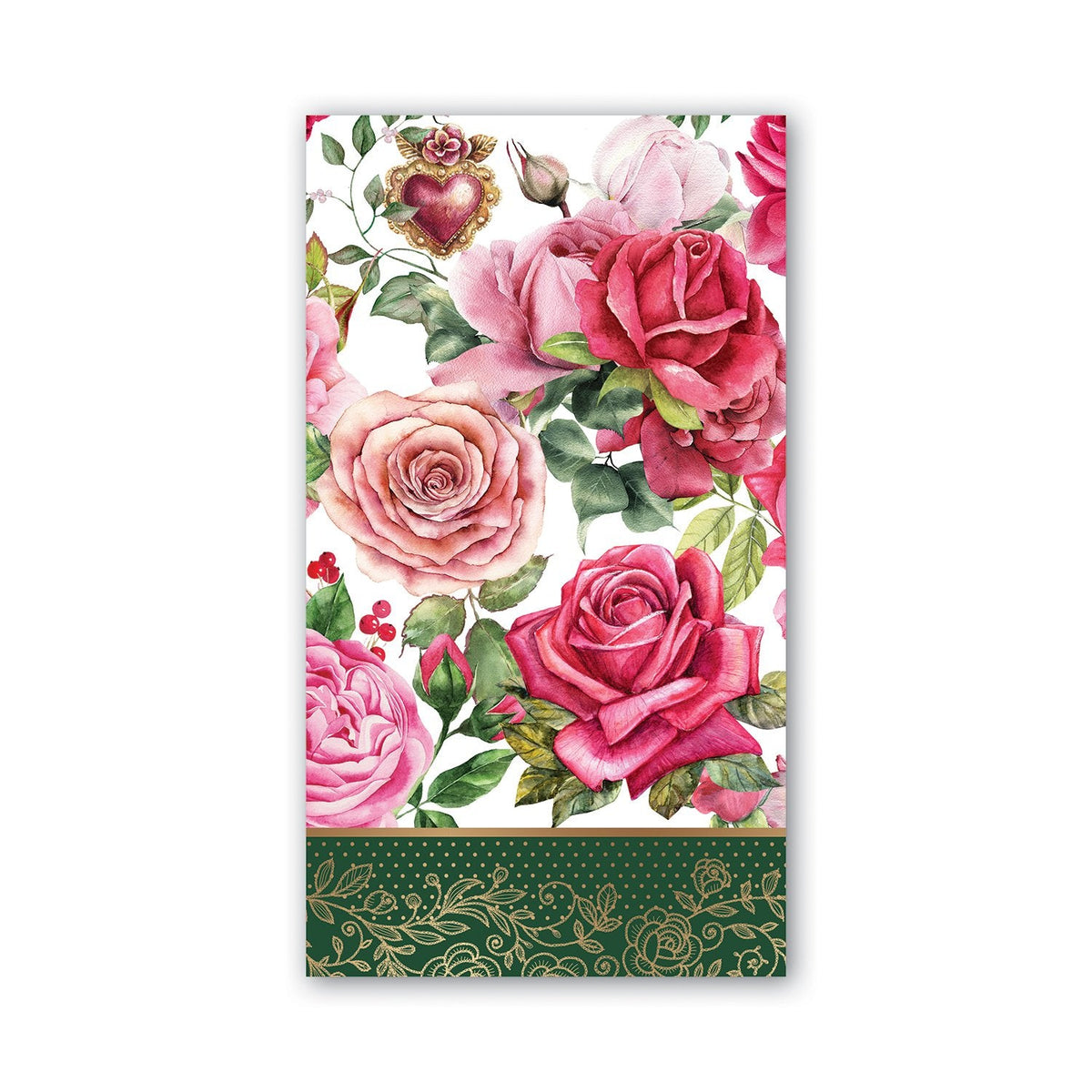 Packaged Hostess Napkins in soft triple-ply paper with a decorative pattern.