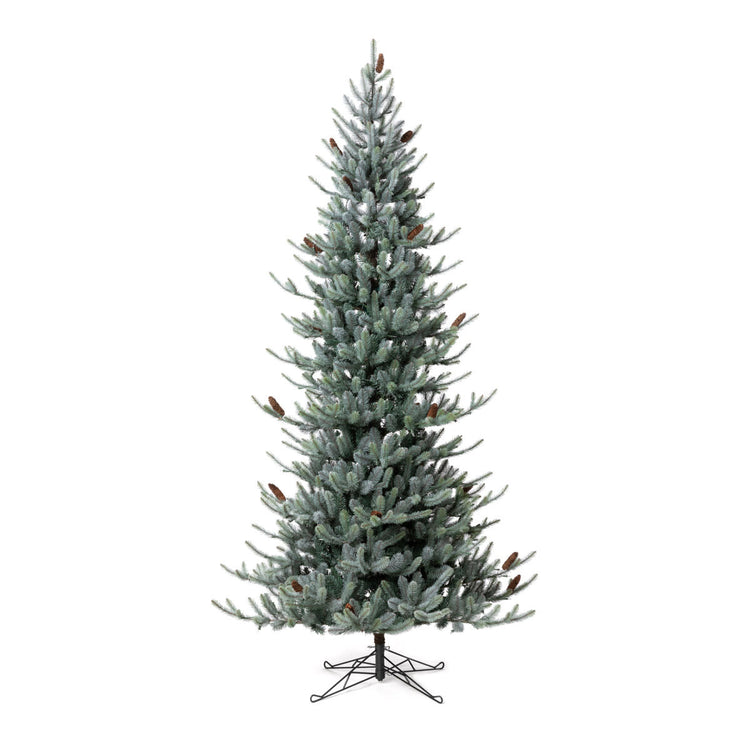 9-foot pre-lit Blue Spruce artificial Christmas tree with clear LED lights