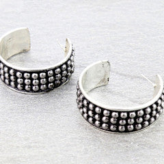 Western Metal Bubble Hoop Earrings