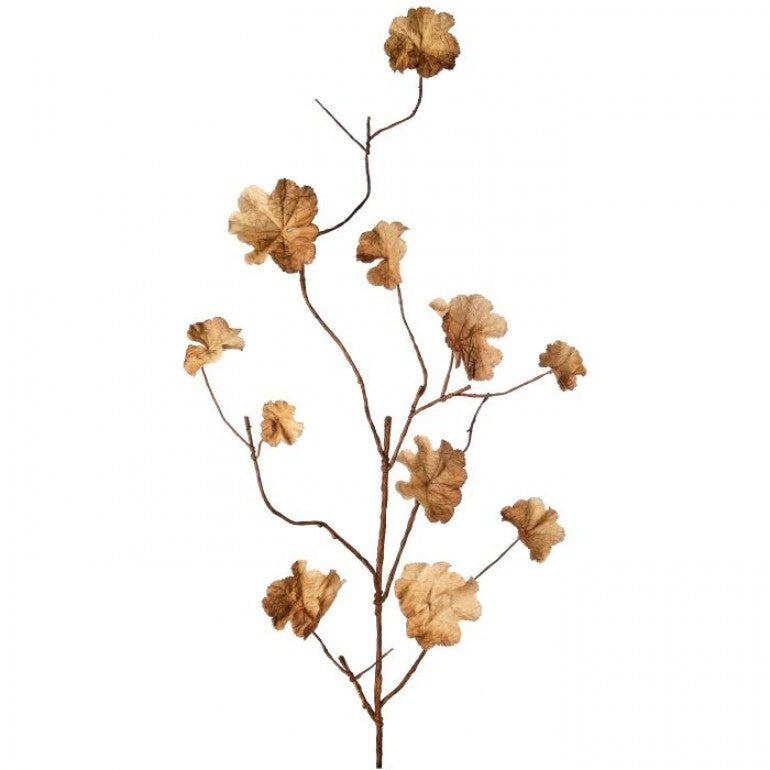 42-inch artificial autumn geranium leaf vine in realistic plastic with fall-colored foliage.