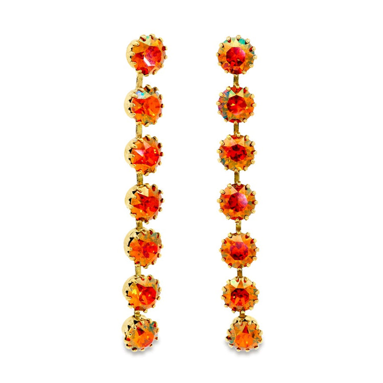 Mini Lilibet single earrings with antique gold plating on a brass base metal.