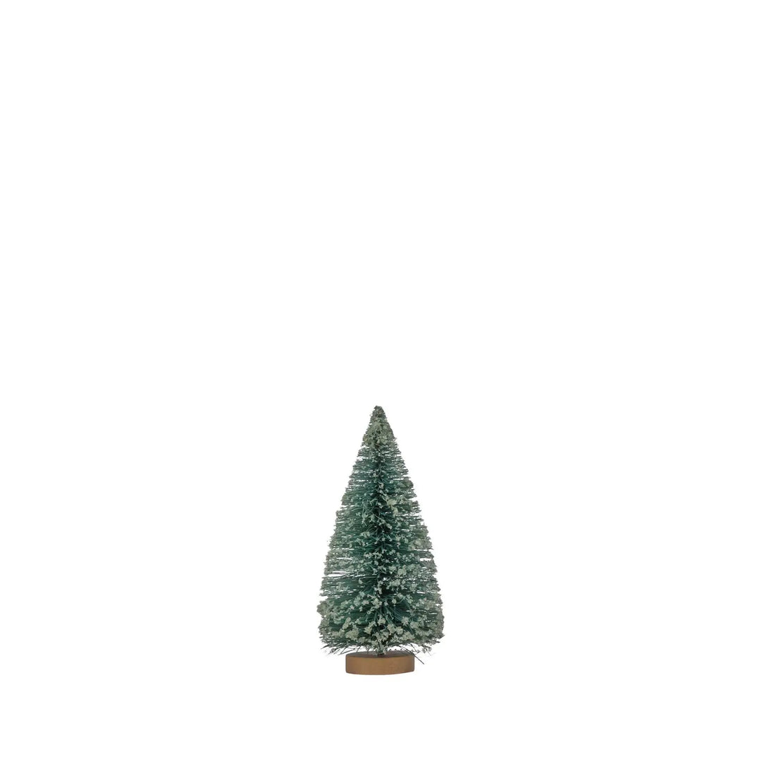 Sisal Bottle Brush Tree with Wood Base - Blue