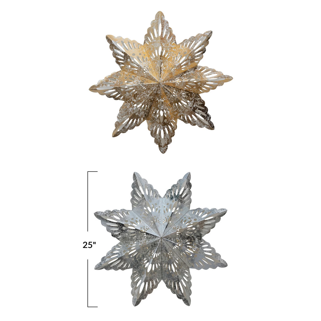 Paper Snowflake Ornament With LED Light String