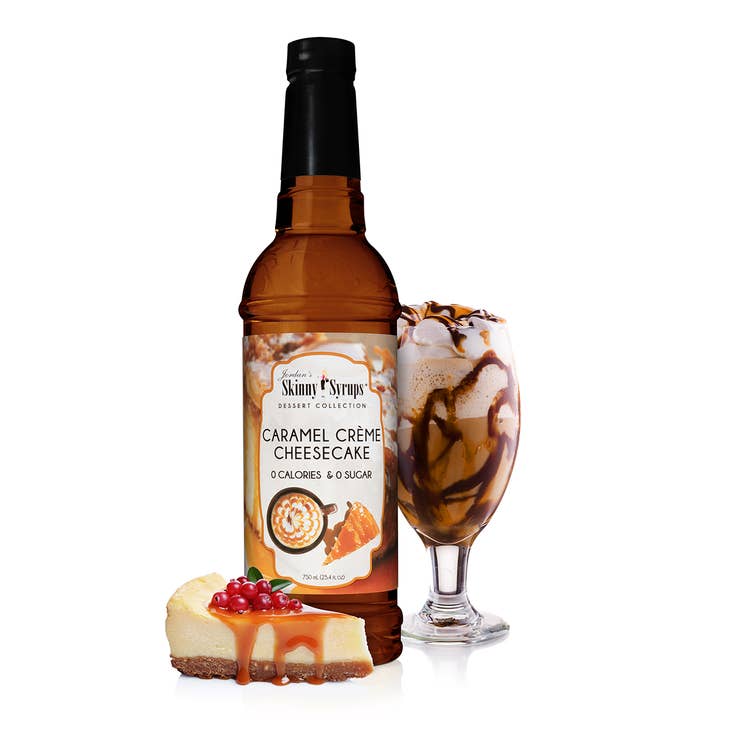 Bottle of sugar-free vanilla almond syrup with a white label.