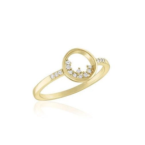 Silver layered band ring with a polished finish