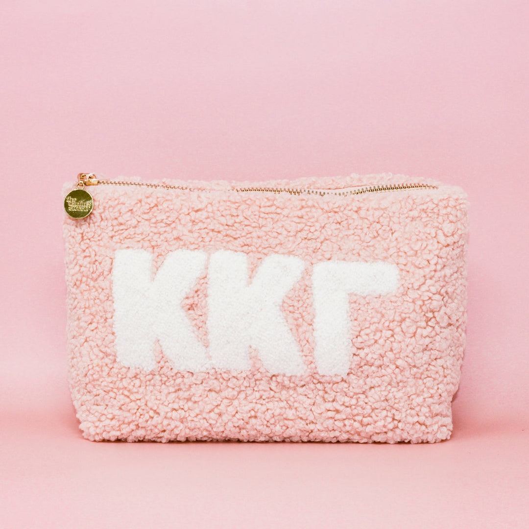 Sorority Teddy Letter Pouch Blush