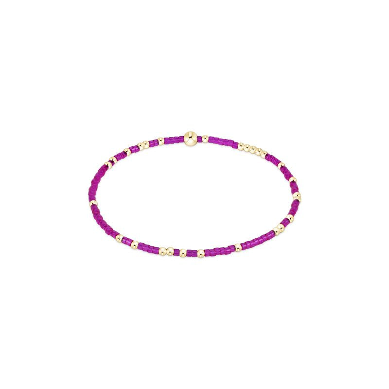 Hand-beaded Hope Unwritten bracelet with mixed seed beads in various colors on high-performance elastic.