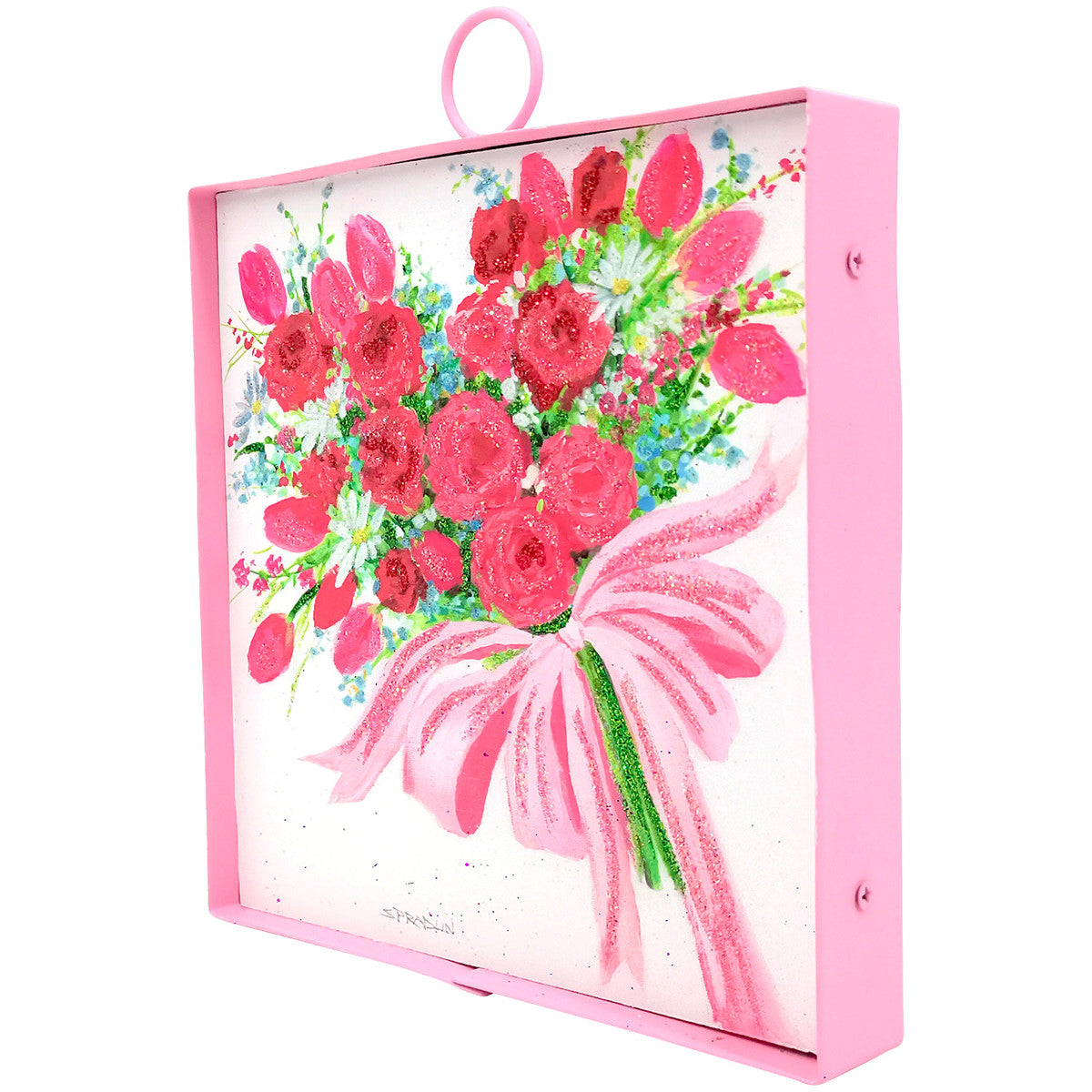 Mini Gallery Rose Heart Bouquet with a hanging function.