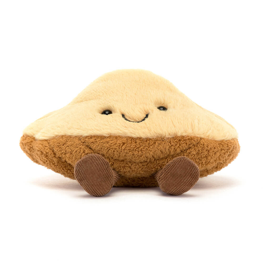 Amuseables Margaux Madeleine plush toy with a smiling face and corduroy legs.