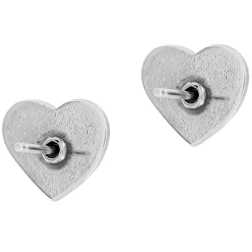 Silver plated mini post earrings featuring fine quality crystal drops with a 7/16 inch width and 3/8 inch drop.