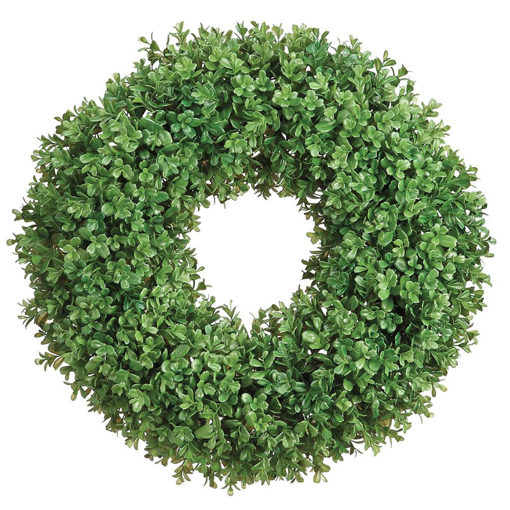 21 Inch Boxwood Wreath Green