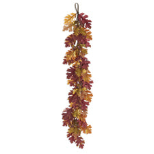 50 Inch Multi Color Fall Oak Leaves Garland