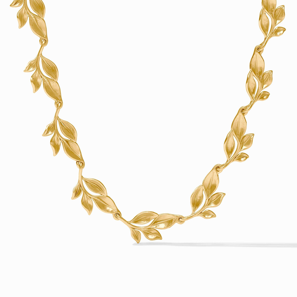 Adjustable Willow necklace with toggle clasp in silver-toned metal featuring a delicate leaf pendant.