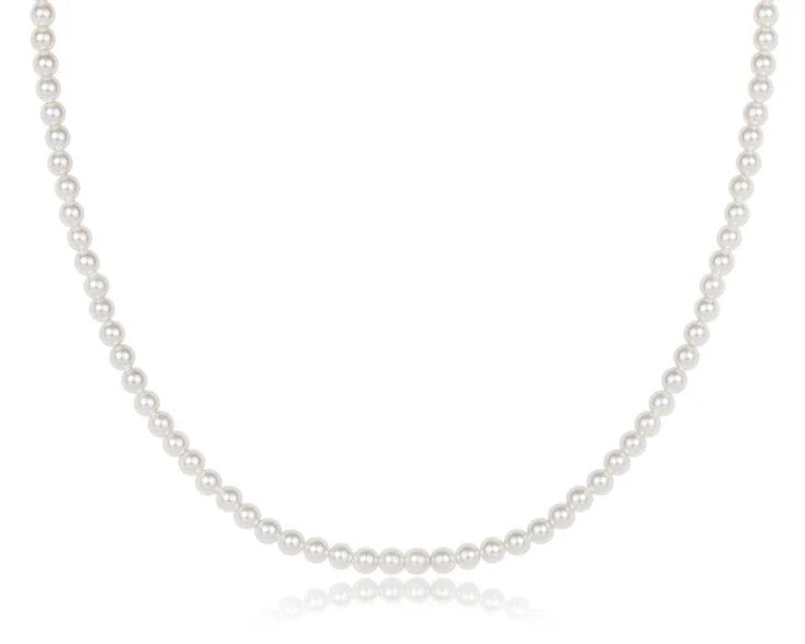 15" Choker Beaded - Classic Pearl 3mm