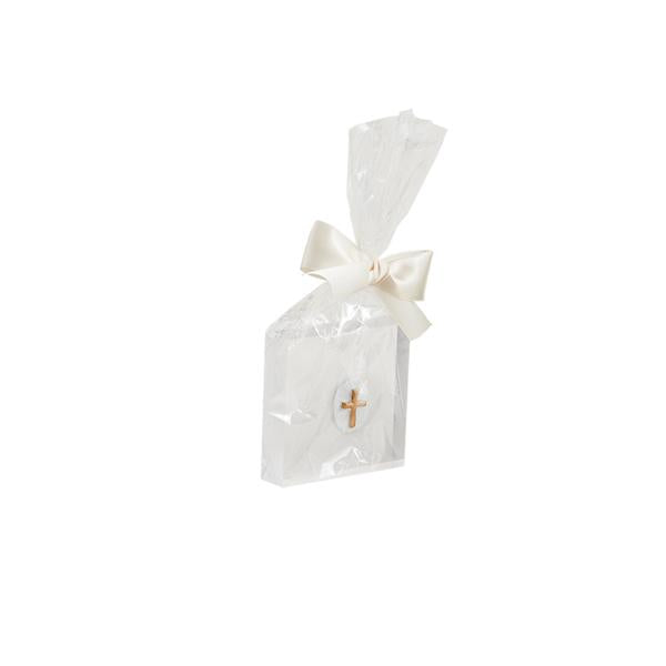 Heart Intaglio Mini Acrylic Sitter plaque with hand-painted plaster icon on a 3-inch square acrylic base.