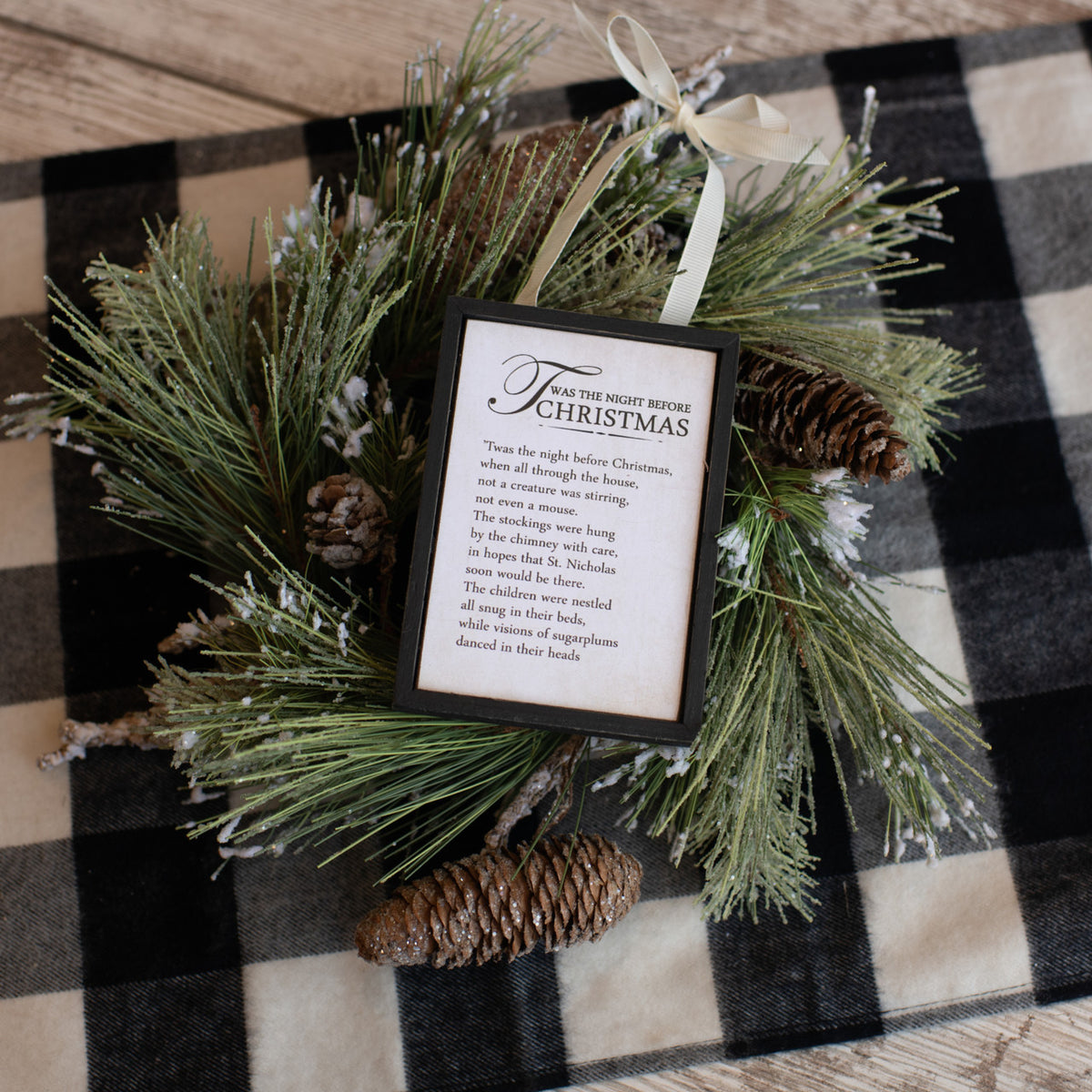 Wooden sign ornament shaped like a lowercase 'y', measuring 3.75 inches wide and 5.25 inches tall.