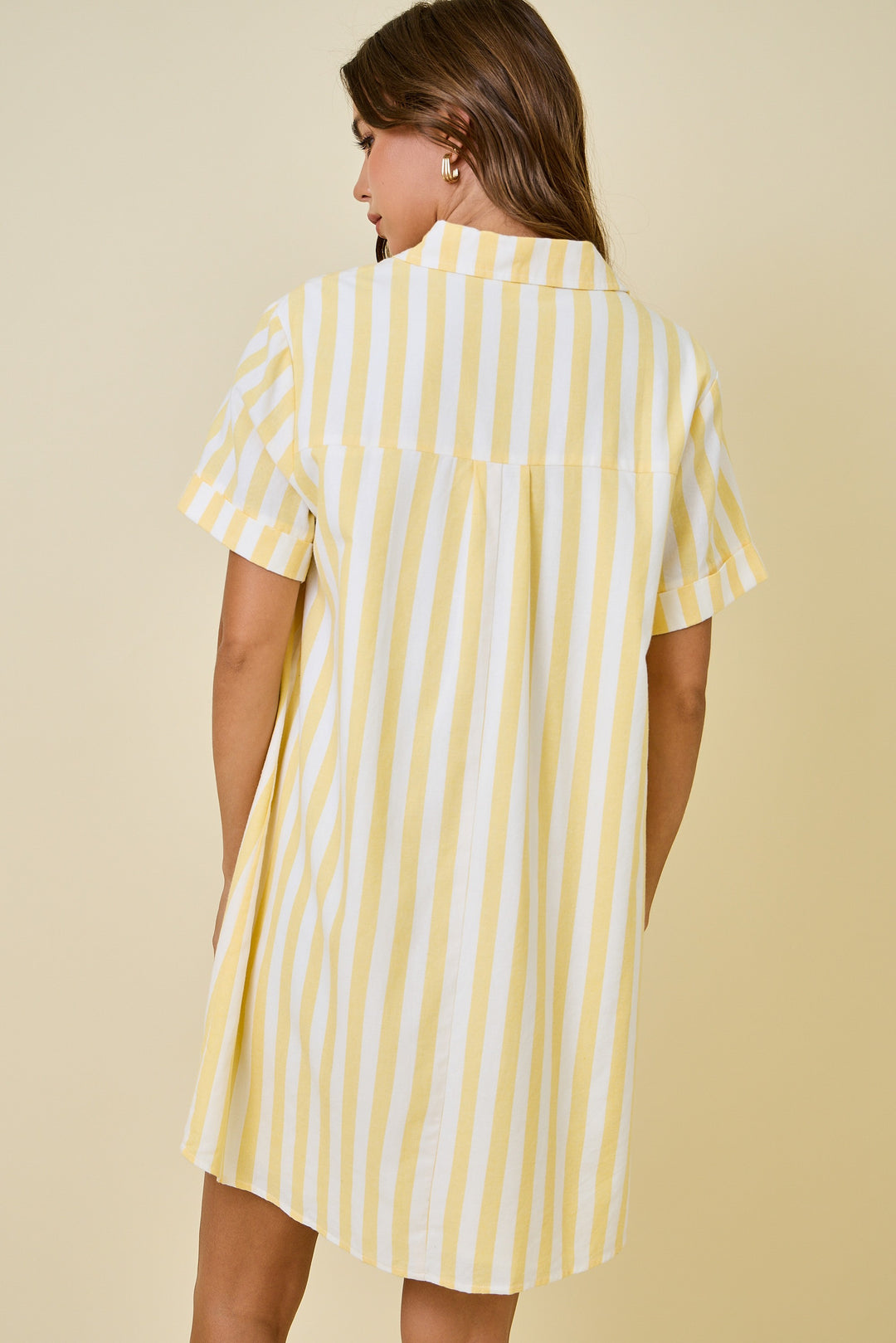 Harper Striped Easy Shirt Dress W/ Pocket Detail & Lining