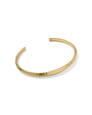 Single gold hammered metal cuff bracelet from the Oakland Set of 3.