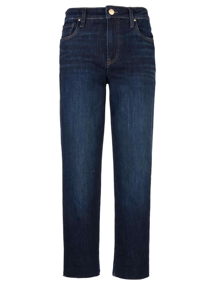 Reese High Rise Fab Ab Ankle Straight Raw Hem