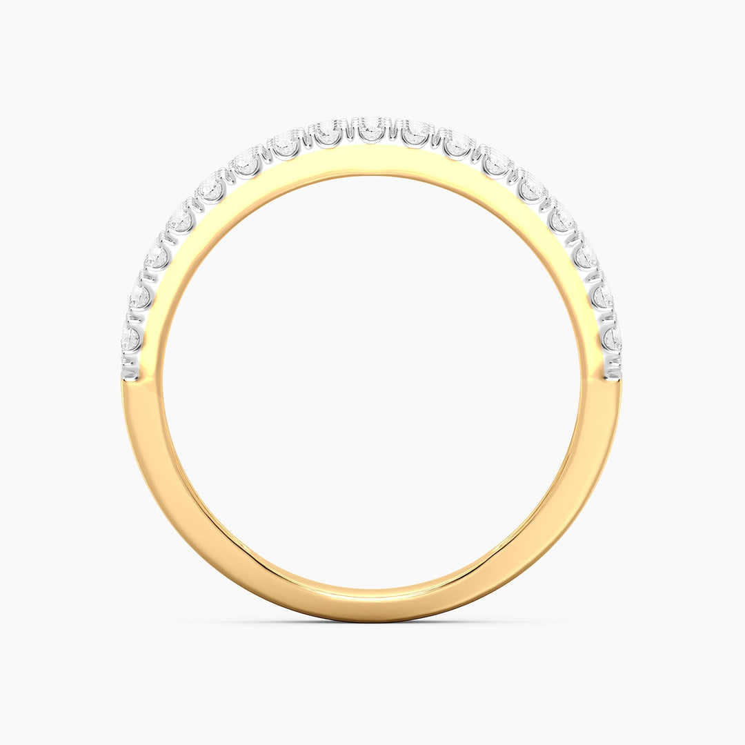 Lab-Grown Pave Triple Row Ring - 7