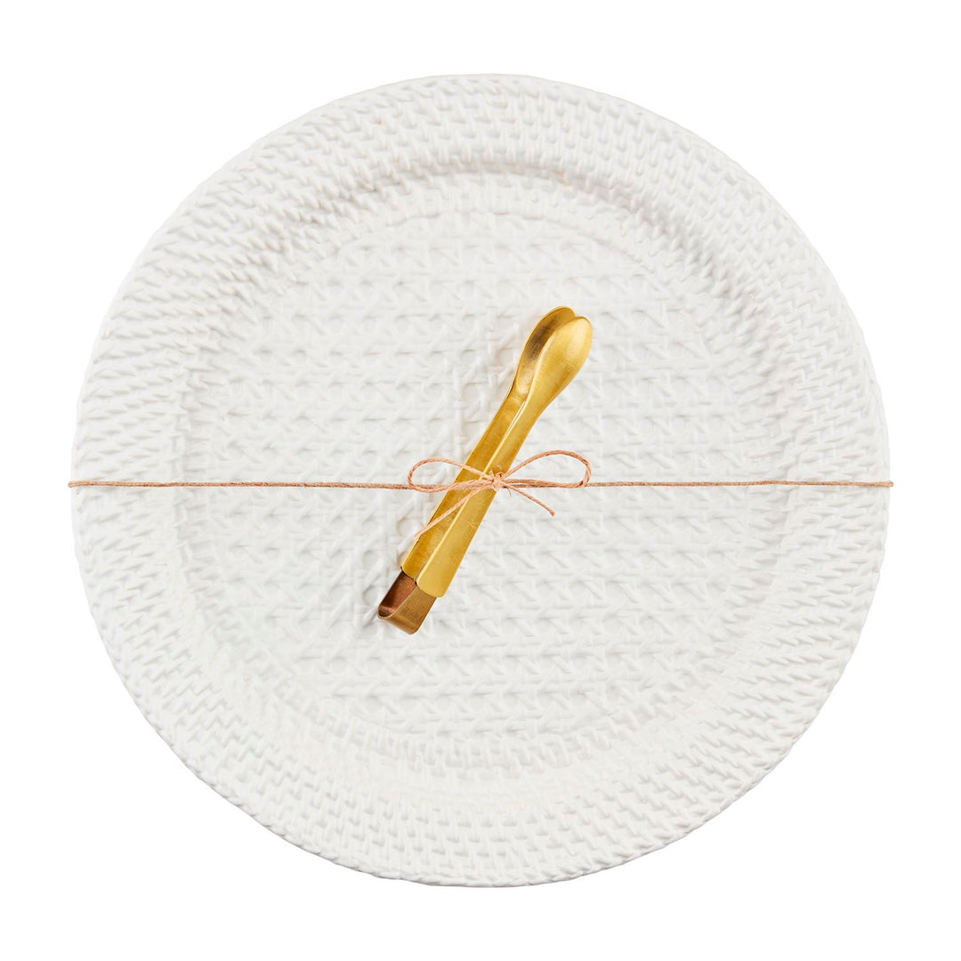 Woven Stoneware Platter Set