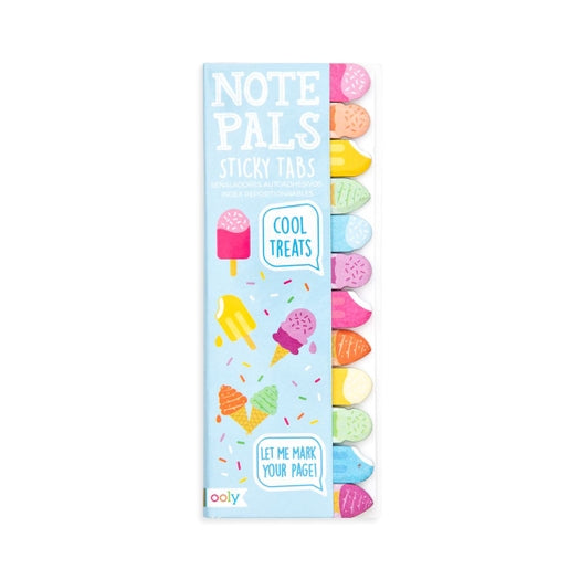 Ooly Note Pals sticky tabs featuring colorful ice cream and popsicle designs.