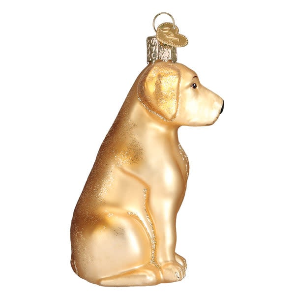 Yellow Labrador dog ornament with smooth finish