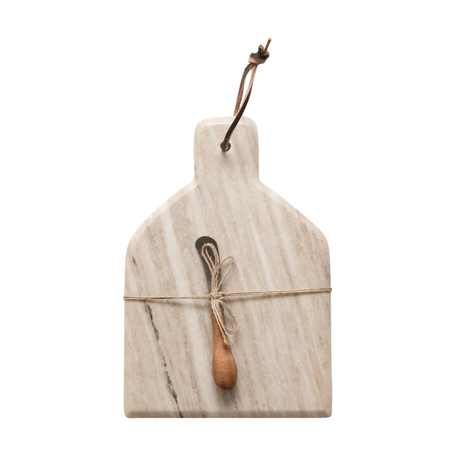 Marble Cheese/CuttingBoard w Knife