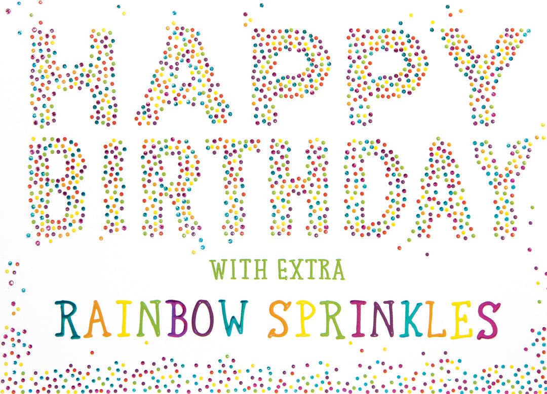 Extra Rainbow Sprinkles Greeting Card