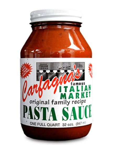 32 oz glass jar of Original Gourmet Pasta Sauce with red label