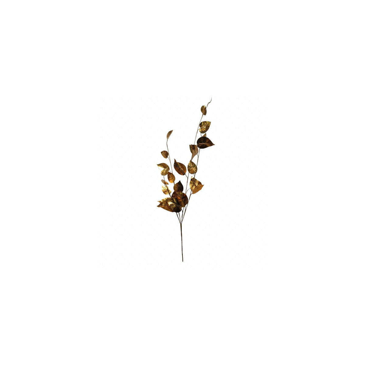 40-inch shiny bronze ivy leaves spray with a reflective metallic finish on a single stem.