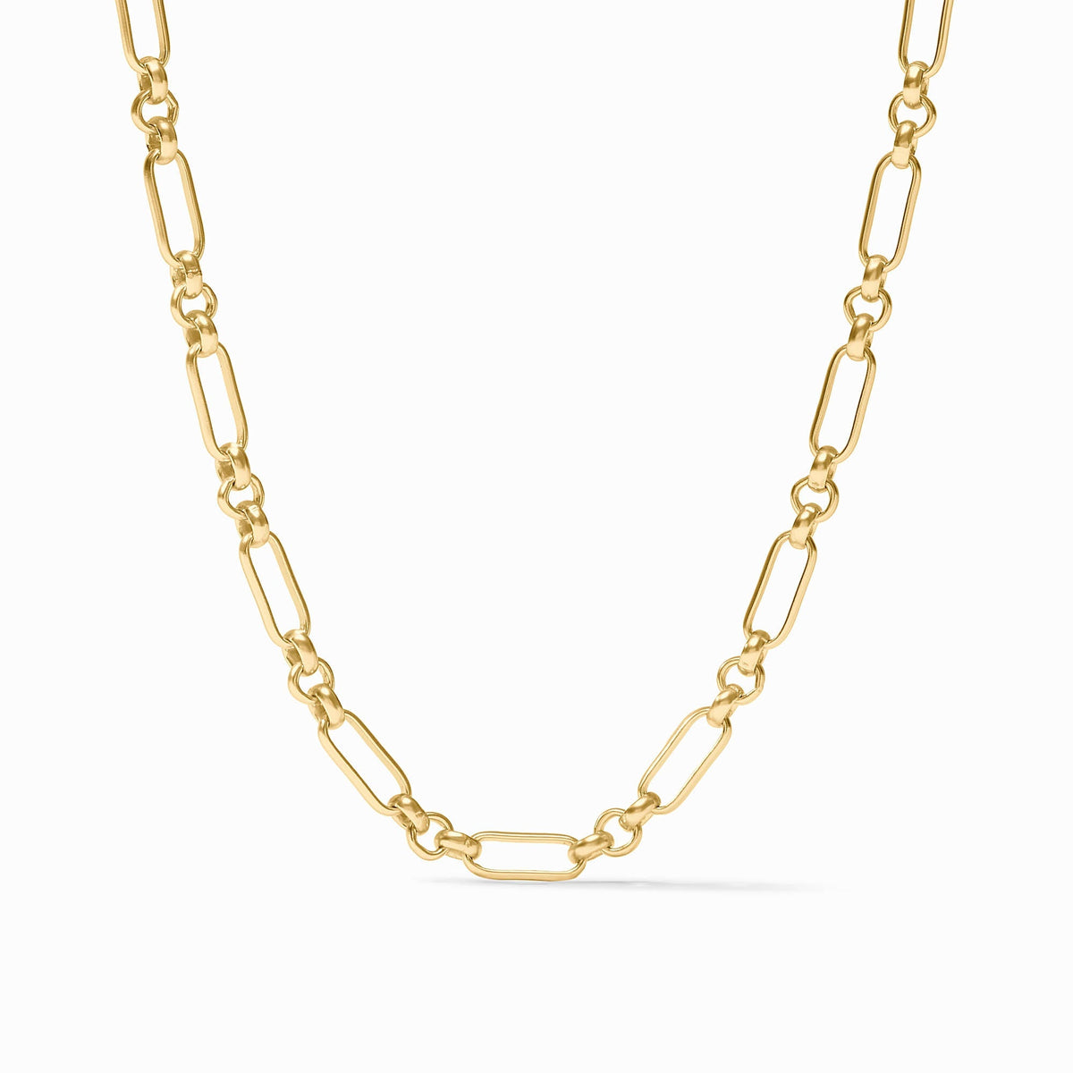 Adjustable Colette link necklace in silver-tone metal with a toggle clasp.