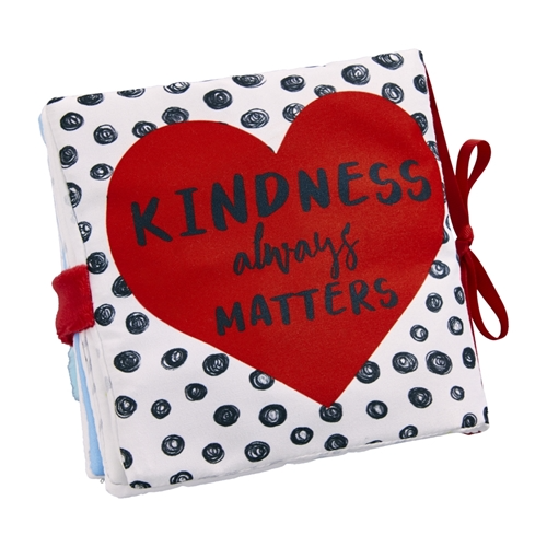 Be Kind Book with dimensional features in blue polyester fabric.