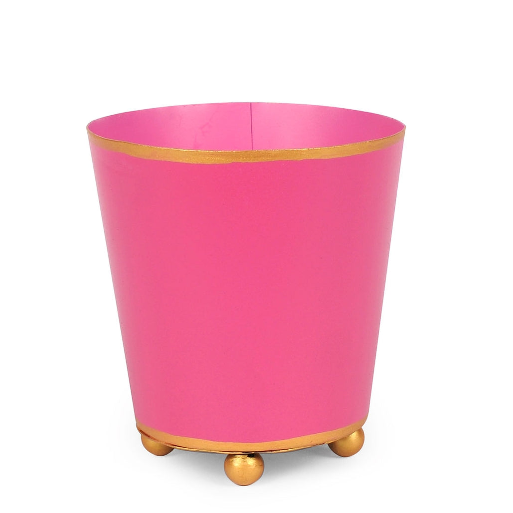 6-inch round matte black cachepot planter with a simple geometric silhouette.
