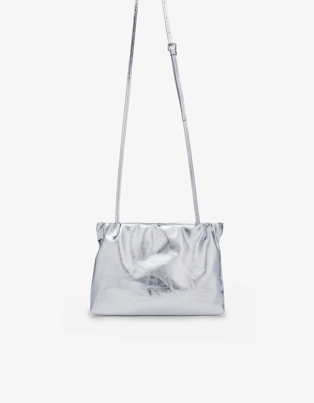 Ophelia clutch in light gold hardware with adjustable crossbody strap