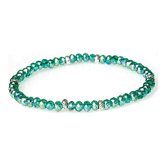 Silver accent mini crystal bracelet with stacked versatile design