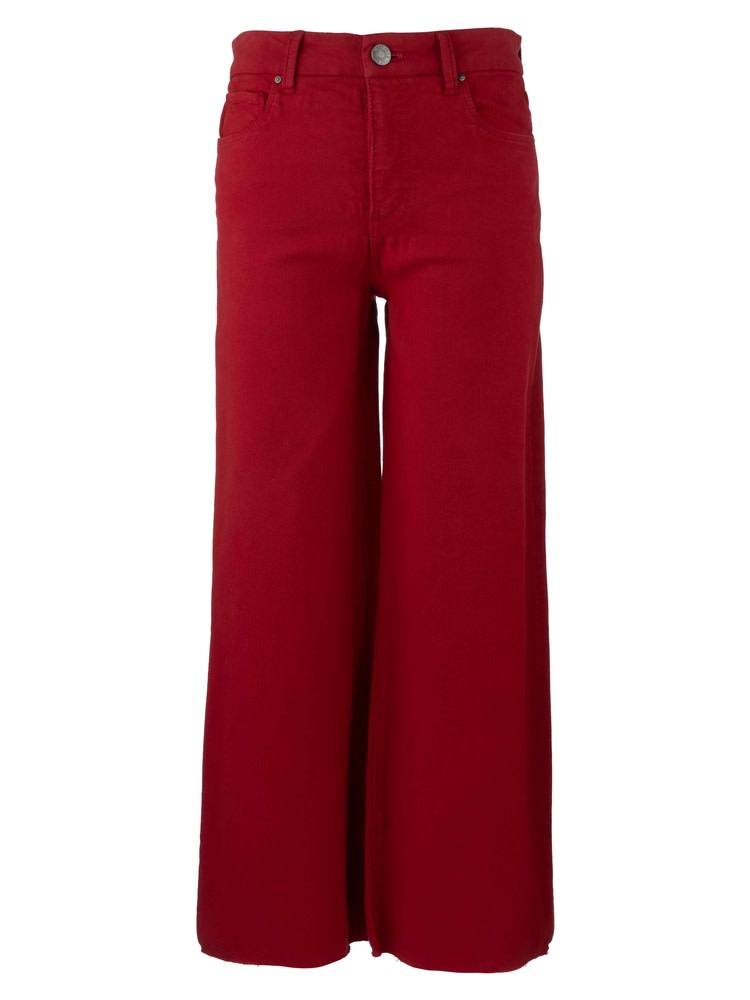 Eunice Meg High Rise Fab Ab Wide Leg Raw Hem