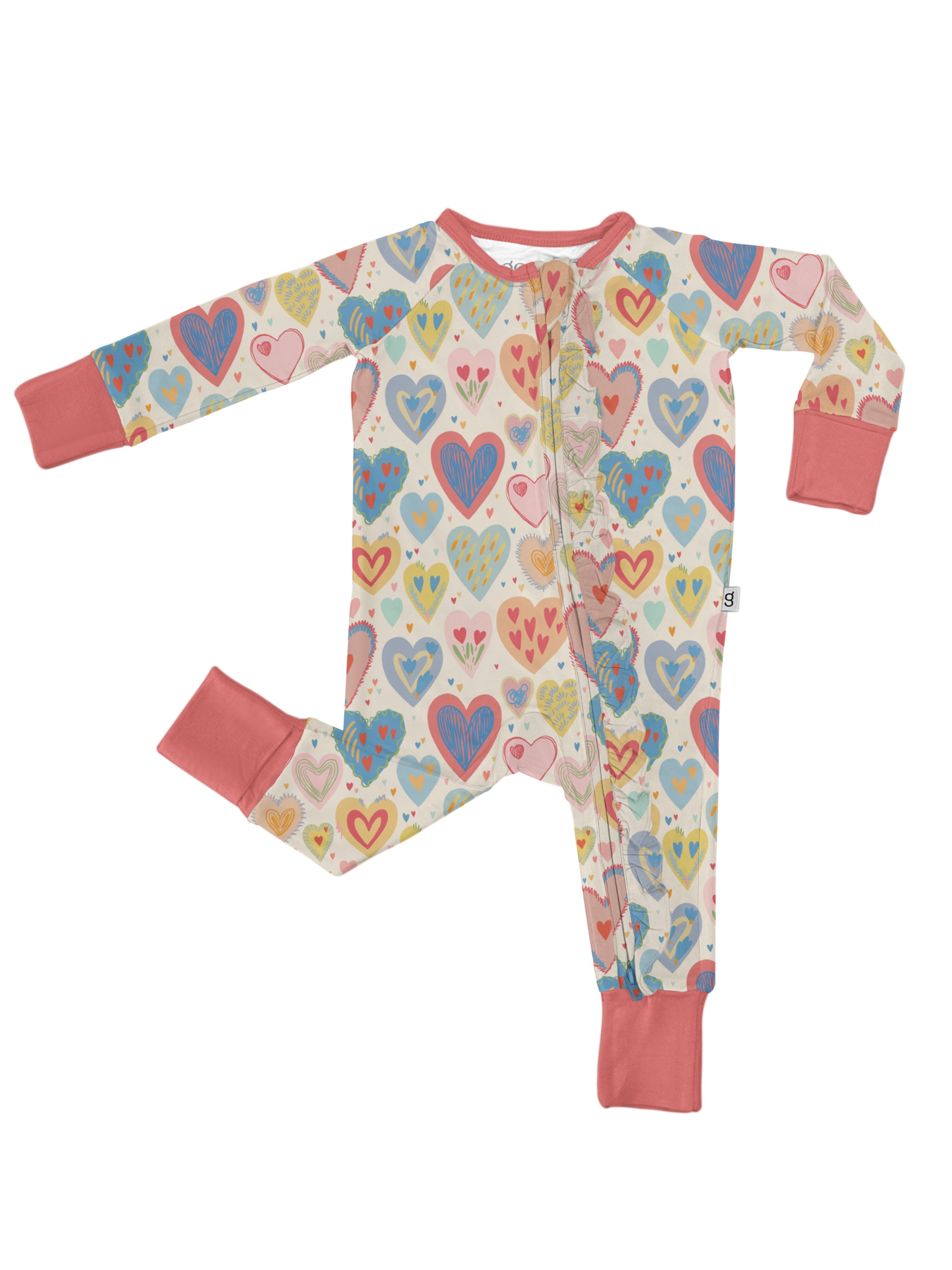 Lovestruck convertible zip pajamas in soft bamboo fabric with a subtle pattern.