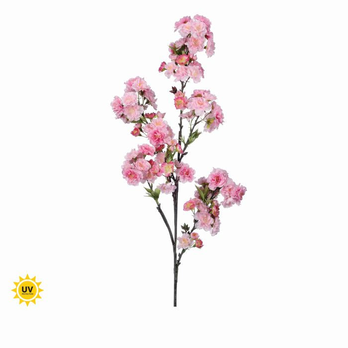 36-inch UV Cherry Blossom spray with a natural branch silhouette featuring pink floral patterns.