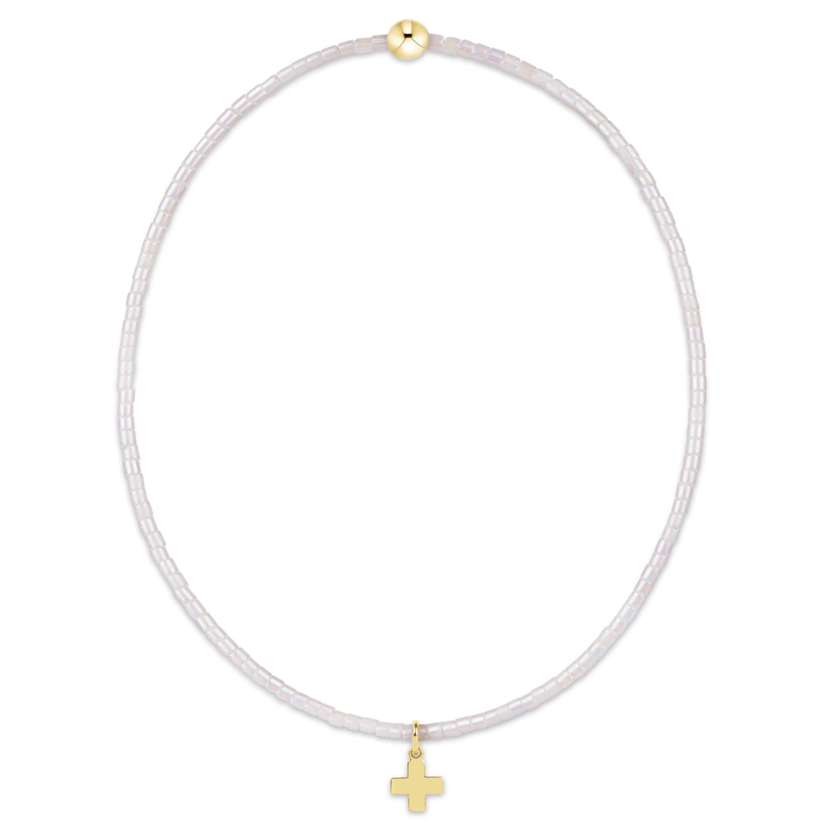 Hope Classic Bracelet featuring a signature cross charm with seed beads on elastic cord