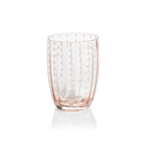 Pink Portofino tumbler with white dot pattern on a matte finish.