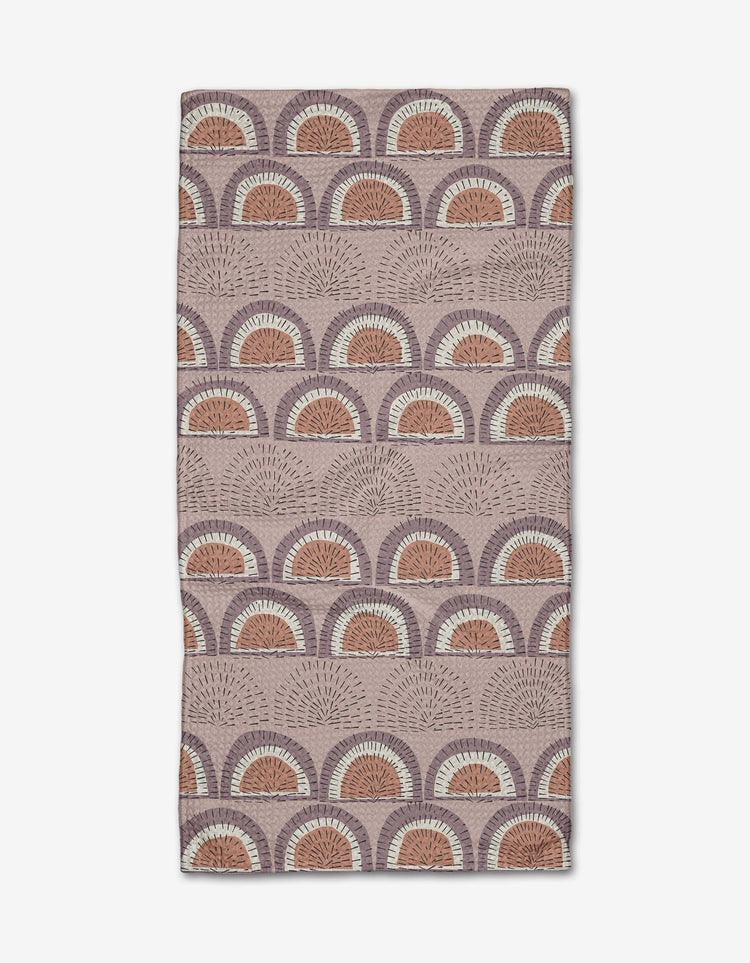 Mini kitchen towel made from post-consumer recycled materials with a single-sided print.