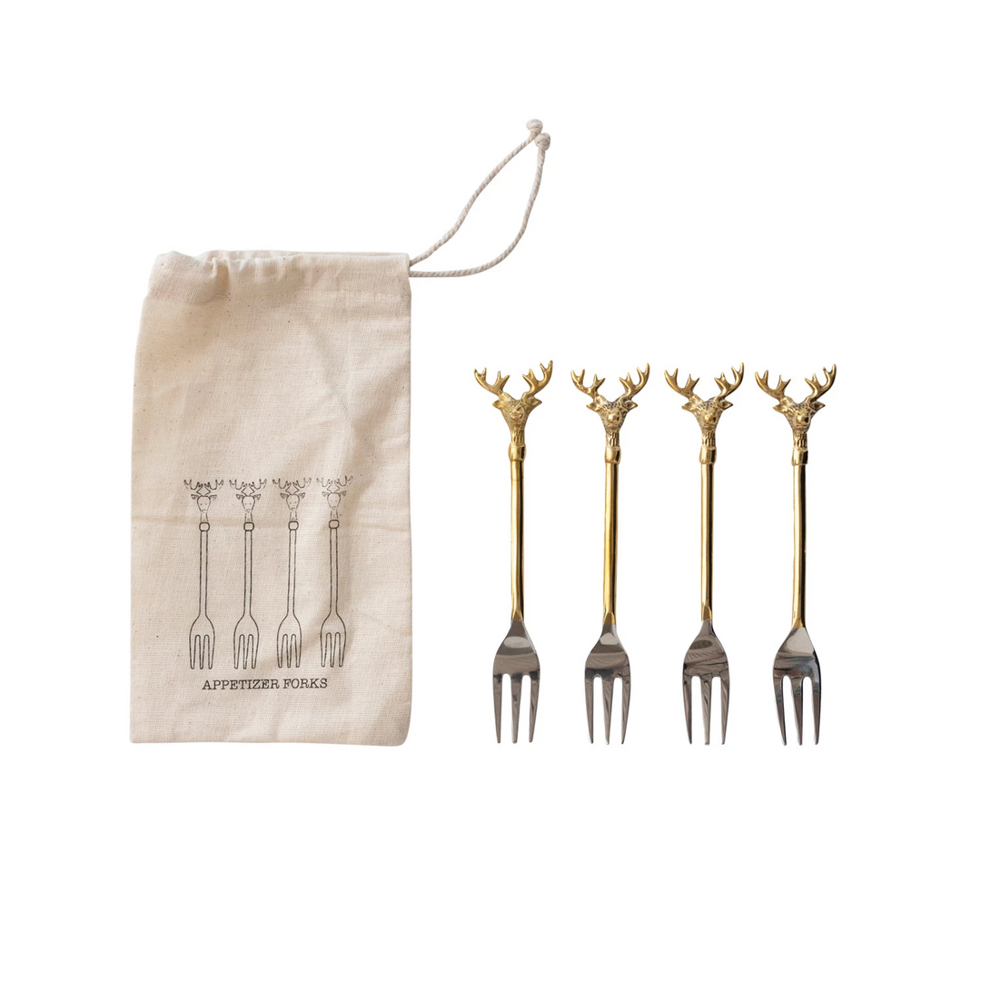 Stainless Steel And Brass Forks
