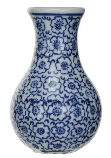 Hand-Stamped Stoneware Vase - Sold Individually