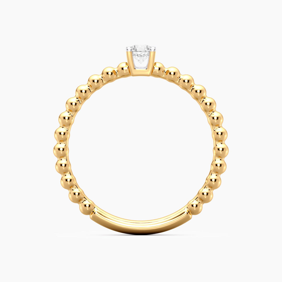 Lab-Grown 0.13 Ct Puff Ring